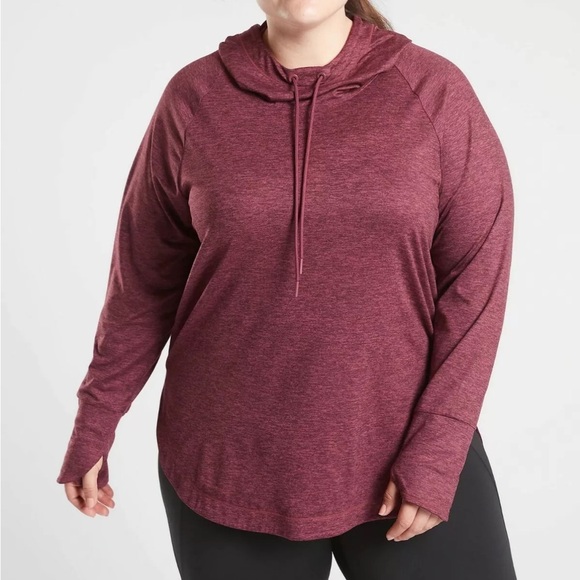 Athleta Uptempo Hoodie Sweatshirt, Maple Red SIZE XL - Picture 1 of 12